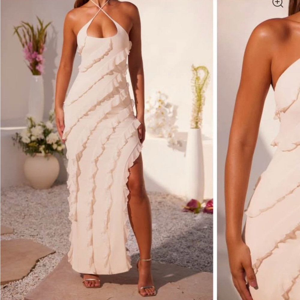 Calico white maxi dress